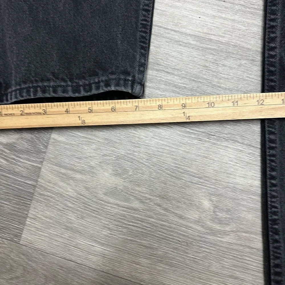 Vintage 90s Levi's 560‎ Jeans Men 36x34 Fit 32x33 Black Orange Tab Faded Denim